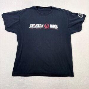 Spartan Race 2012 Series Graphic T-Shirt Large Black Short Sleeve Dial For Men